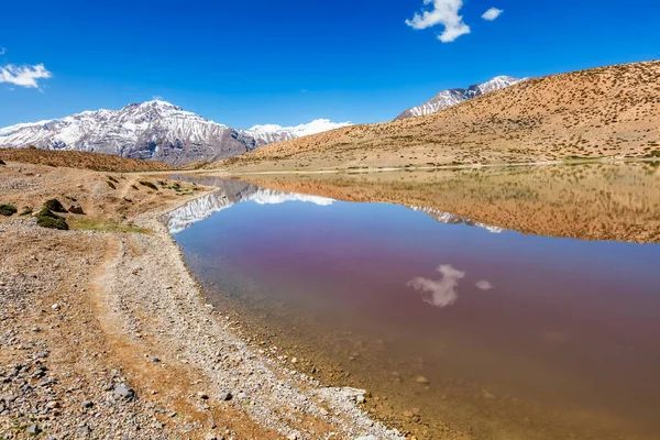 Le lac Dhankar. Spiti Valley, Himachal Pradesh, Inde — Photo