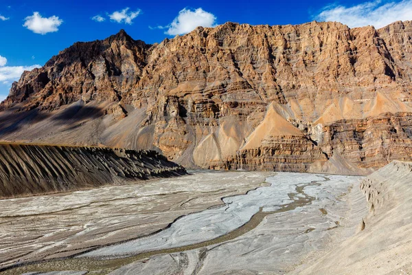 Utsikt över Spiti Valley och Spiti floden i Himalaya. — Stockfoto