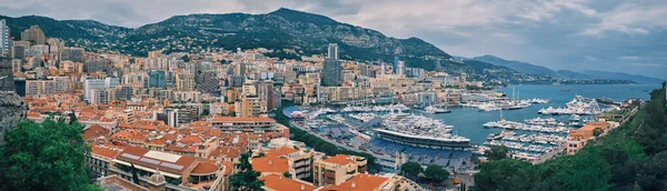 Vista de Mônaco com pista de Fórmula 1 — Fotografia de Stock