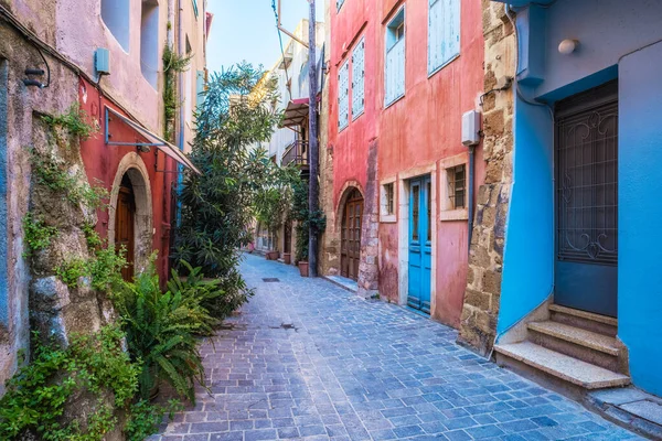 Ruas pitorescas da cidade veneziana de Chania. Chania, Creete, Grécia — Fotografia de Stock