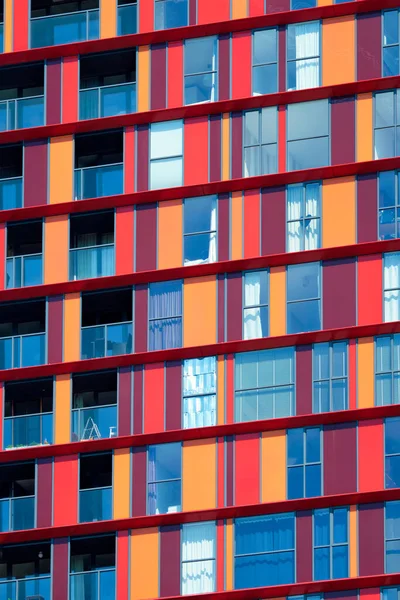 Modern residential building facade with windows and balconies. Rotterdam — Stock Photo, Image