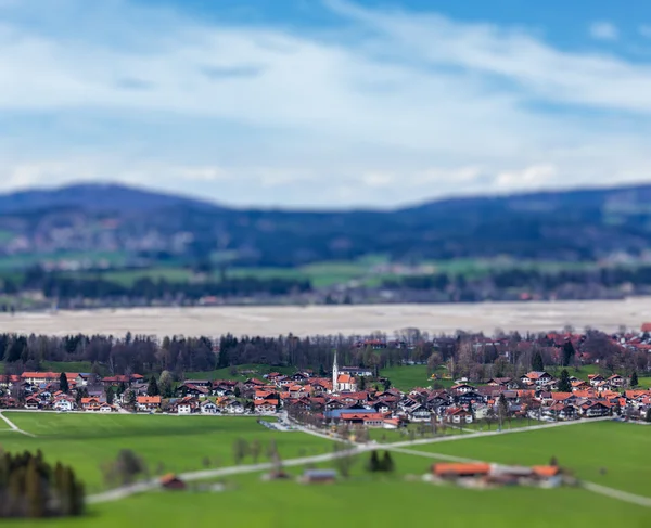 Duitse platteland en dorp — Stockfoto