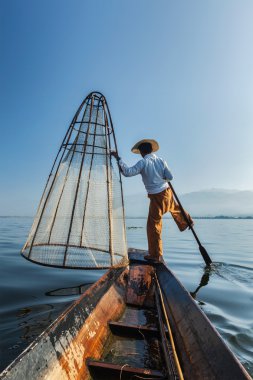 geleneksel Birmanya balıkçı Gölü, myanmar