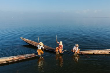 Birman balıkçı Inle Gölü, myanmar