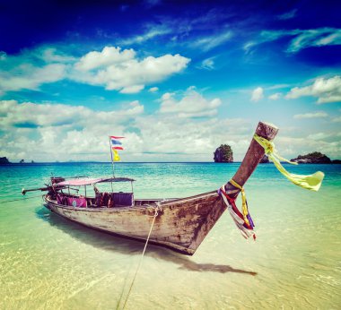 Long tail tekne Beach, Tayland