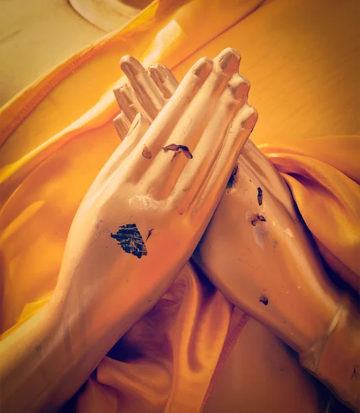 Statua di Buddha mani in Vajrapradama Mudra — Foto Stock