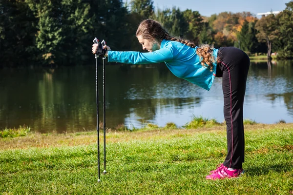 Nordic walking — Stock fotografie