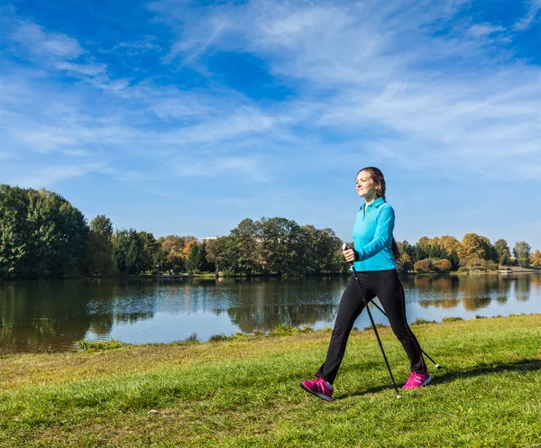 Nordic walking — Stock Photo, Image