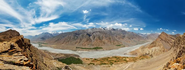 Panorama des Spiti-Tals im Himalaya — Stockfoto