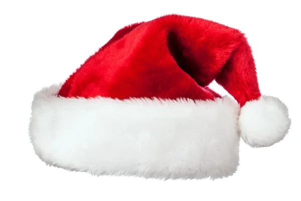 Kerstman hoed op wit — Stockfoto