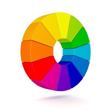 Three dimensional color chart clipart