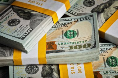 Yeni 100 ABD Doları banknot faturaları arka plan