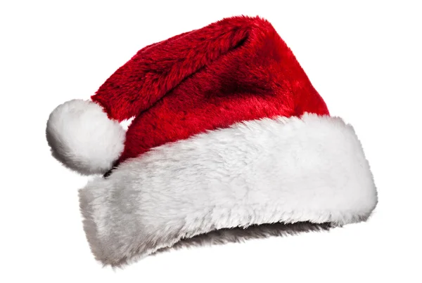 Kerstman hoed op wit — Stockfoto