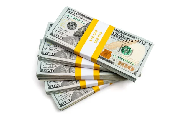 100 USA dollár értékű kötegek 2013-as kiadás bankjegyek — Stock Fotó