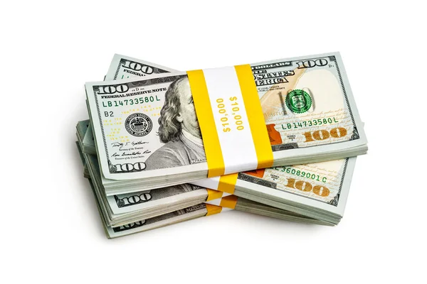 Bunt av 100 US dollar 2013 utgåva sedlar — Stockfoto