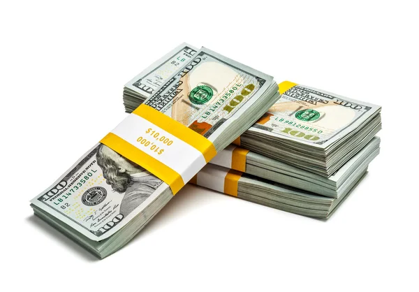 Paket med 100 US-dollar 2013 utgåva sedlar — Stockfoto