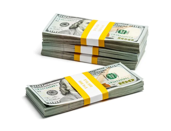 Pakiety banknotów o nominale 100 dolarów amerykańskich 2013 — Zdjęcie stockowe