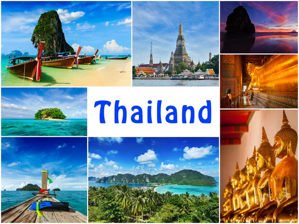 Tayland resimlerinin kolajı — Stok fotoğraf