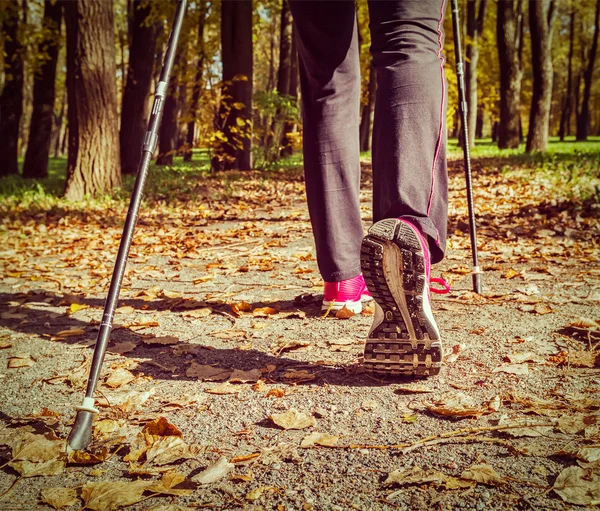 Nordic Walking — Stockfoto