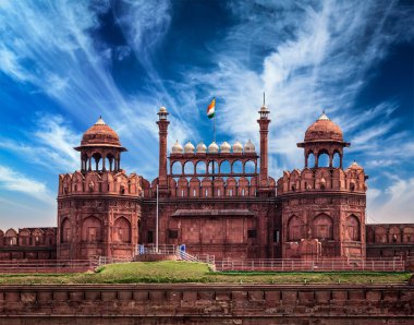 Kırmızı Fort Lal Qila. Delhi, Hindistan