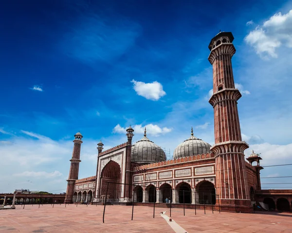 Jama 성원 인도에서 가장 큰 이슬람 모스크입니다. 델리 — 스톡 사진