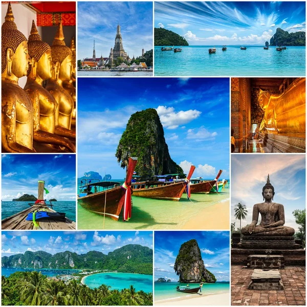 Collage von Thailand-Bildern — Stockfoto