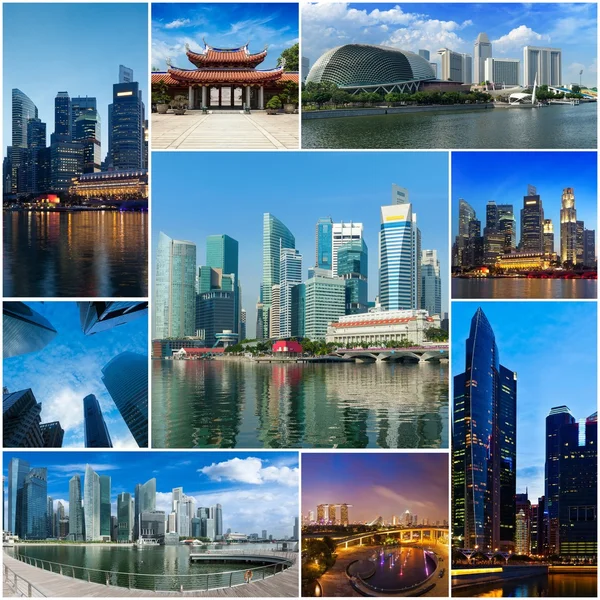 Mosaic collage storyboard of Singapore images Royalty Free Stock Images