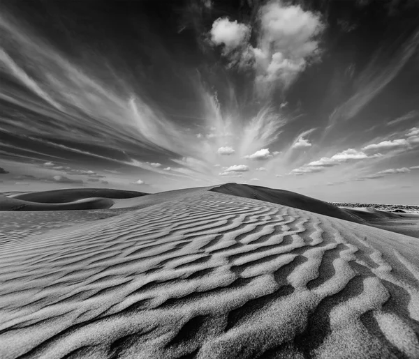 Sanddynerna i thar öknen, rajasthan, Indien — Stockfoto