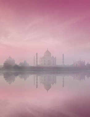 Taj Mahal on sunrise sunset, Agra, India clipart