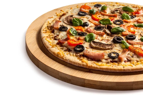 Schinkenpizza — Stockfoto