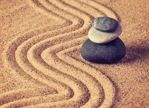 Japanese Zen stone garden — Stock Photo, Image