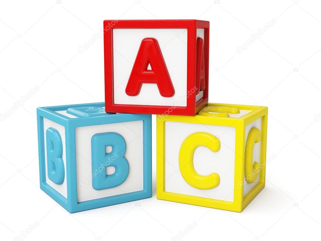 ABC building blocks isolated