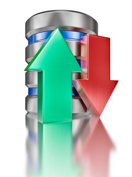 Harde schijf gegevens opslag database pictogram symbool — Stockfoto