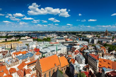 Riga, Letonya 'nın hava görüntüsü