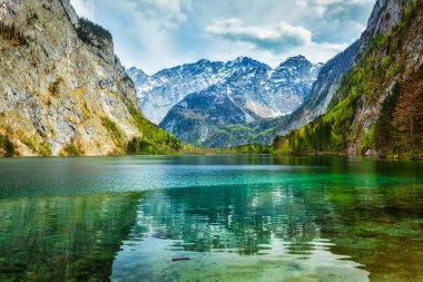 Obersee - dağ gölü, Almanya