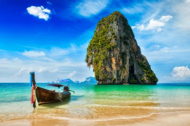 Long tail tekne Beach, Tayland