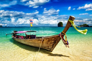 Long tail tekne Beach, Tayland