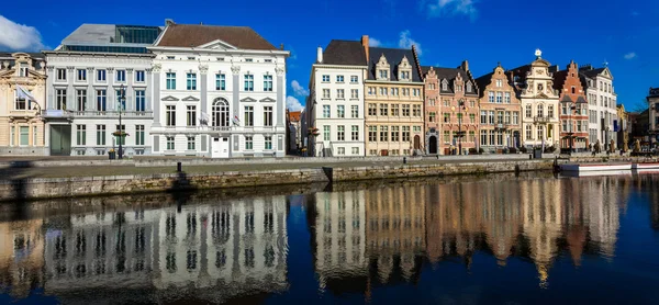 Ghent kanal. Gent, Belçika — Stok fotoğraf