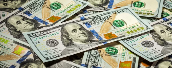 Background of new US dollars banknotes bills — Stock Photo, Image