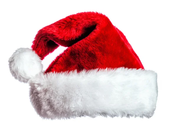 Santa hatt på vitt — Stockfoto