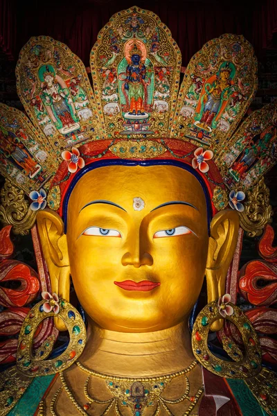 Budda Maitreja w Thiksey Gompa, Ladakh — Zdjęcie stockowe