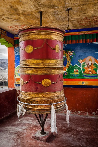 Tibetan Buddhist prayer wheel, Ladakh — Stock Photo, Image