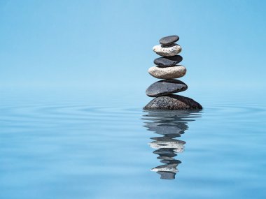Zen balanced stones stack clipart