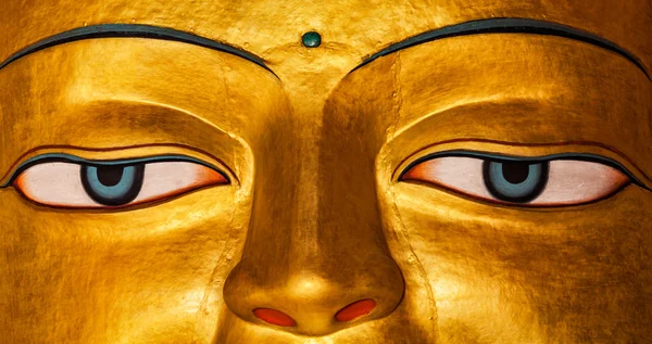 Sakyamuni Buddha beeld gezicht close-up — Stockfoto