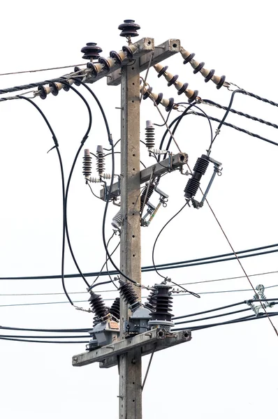 Överföring står hög pylon — Stockfoto