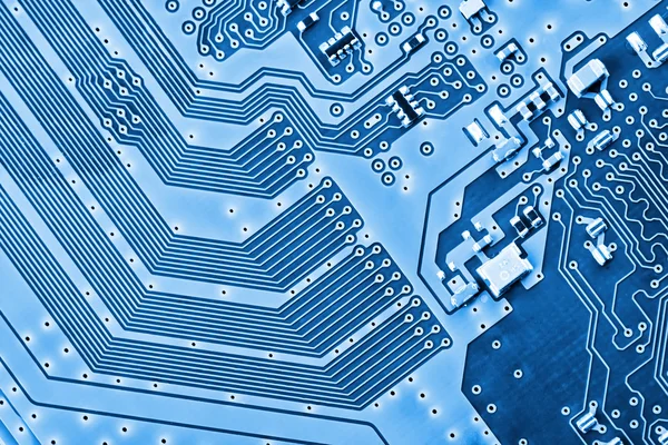 Electronic circuit board close up. — Stock Photo, Image