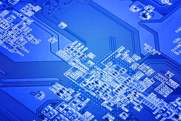 Electronic circuit board close up. — Stock Photo, Image