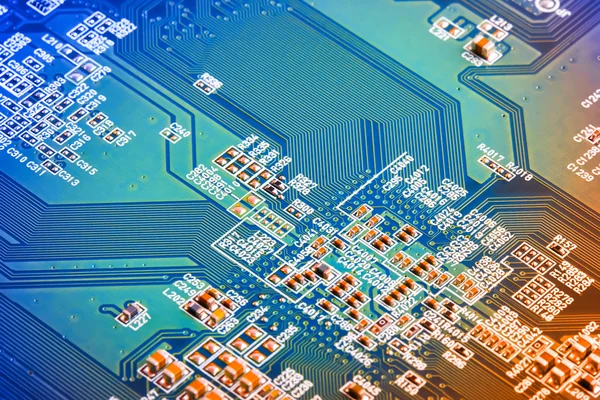 Elektronische schakeling van dichtbij. — Stockfoto