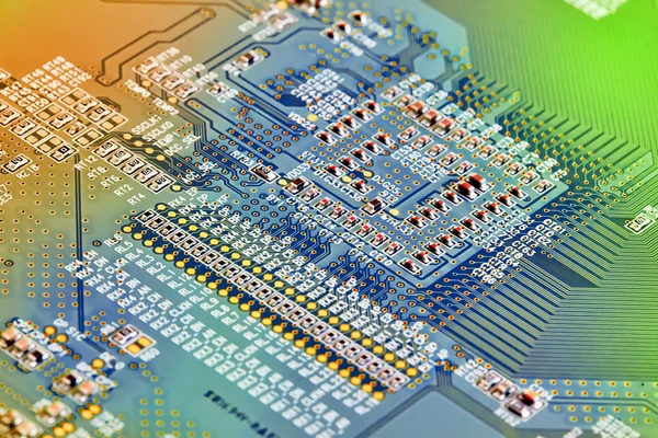 Electronic circuit board close up. — Stock Photo, Image