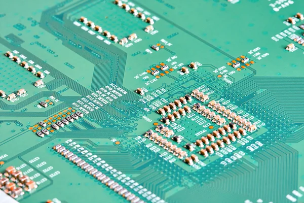 Electronic circuit board close up. — Stock Photo, Image